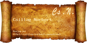 Csillag Norbert névjegykártya