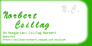 norbert csillag business card